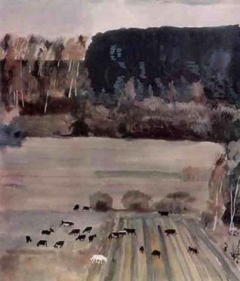Paysage au troupeau